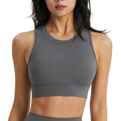 Amélie Open-back Performance Bra - Grey