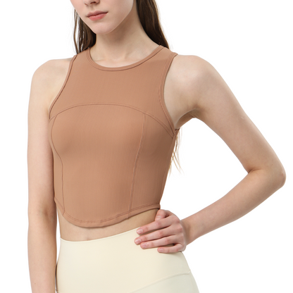 Charme Vest Top - Champagne Brown