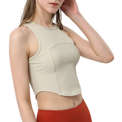 Charme Vest Top - Khaki