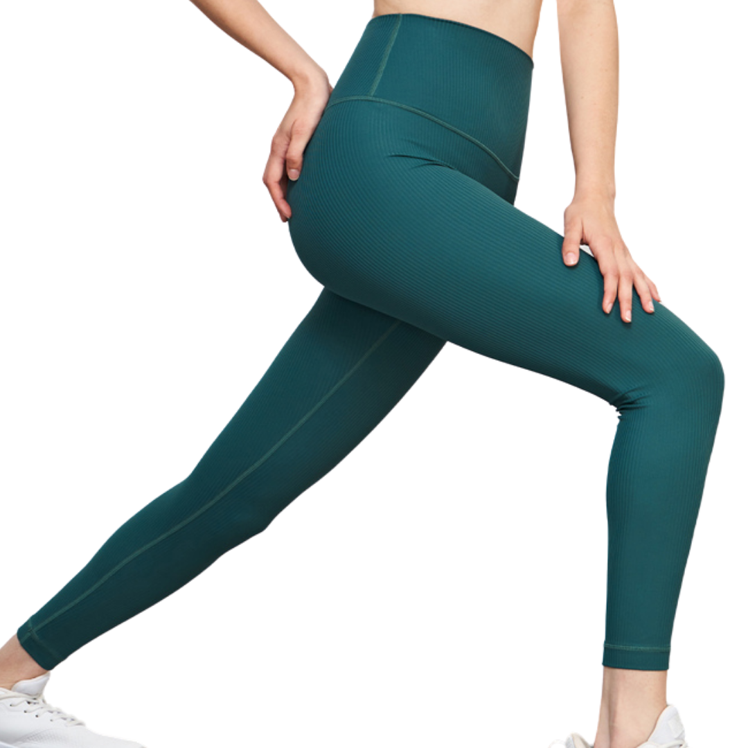 Chérie High-Waist Leggings - Green Stone