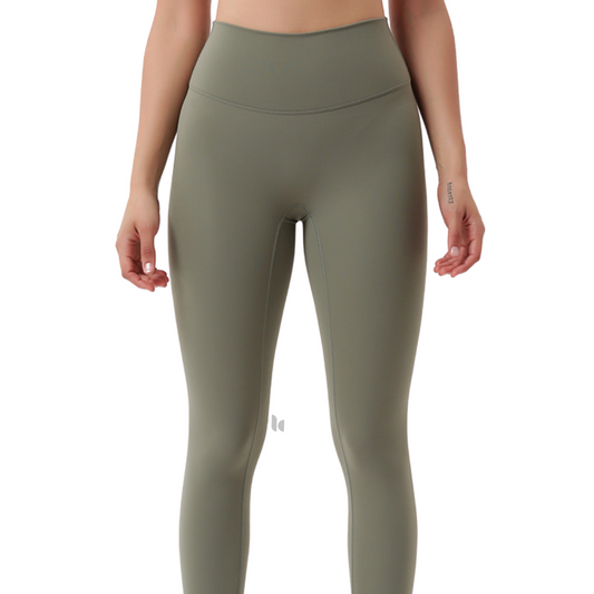 Essentiel High-Waist Leggings - Moss Green