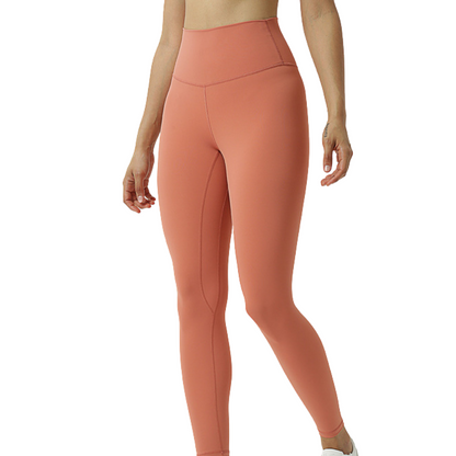 Essentiel High-Waist Leggings - Warm Brown Red