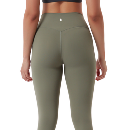 Essentiel High-Waist Leggings - Moss Green