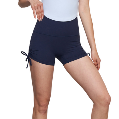 Rubie High-Waist Shorts - Navy Blue